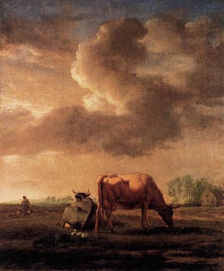 Cows on a Meadow, Adriaen van de Velde